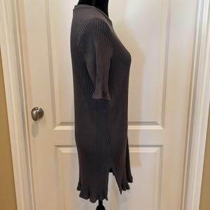 Eileen Fisher grey short sleeve tunic size large